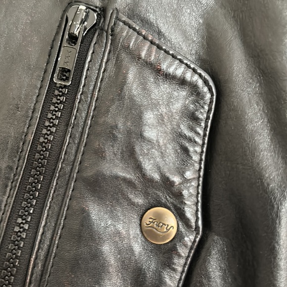 $1499 FURY Men’s Luxury Black Leather Bomber Utility Jacket Vest Coat size 44 - Picture 7 of 10